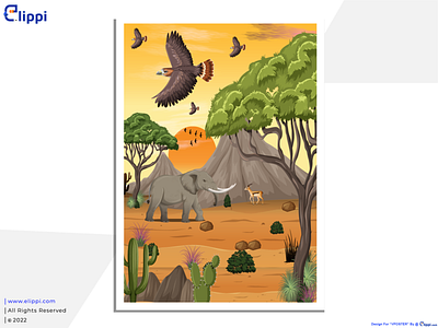 African Forest Illustrated Poster Design For Client