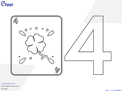 Lineart Version 3 Clover Playing Card Design For Client branding card designer card maker design elippi elippi official graphic design need graphic designer need playing card playing card playing card designer vector