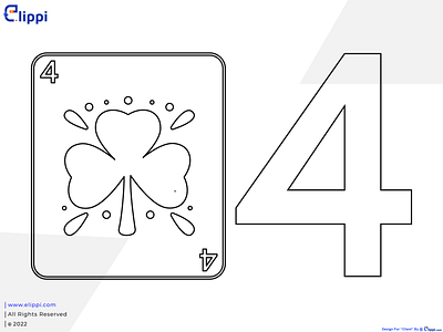 Lineart Version 2 Clover Playing Card Design For Client branding card designer card maker design graphic design lineart lineart card need card need graphic designer vector