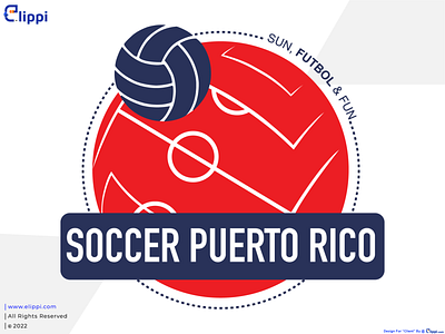 Soccer Puerto Rico Combination Mark Logo Design For Client
