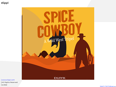 V 2.0 Spice Cow Boy Illustrated Poster Design For Client