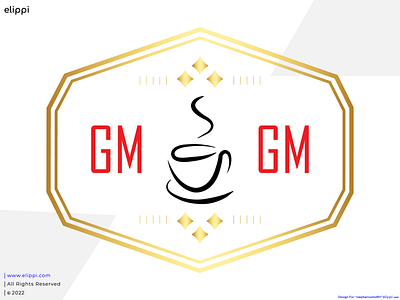 GM Coffee Combination Mark Logo Design For Client branding design elippi elippi official gm coffee logo graphic design logo logo design logo maker need graphic designer need logo maker vector