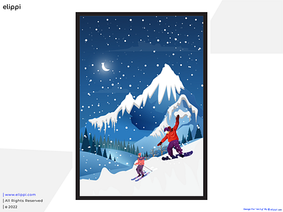 Snow Fall Illustrated Poster Design For Client branding design graphic design need graphic designer need poster new poster designs poster poster design poster designer poster inspiration poster maker vector