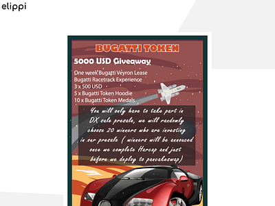 Bugatti Illustrated Poster Design For Client