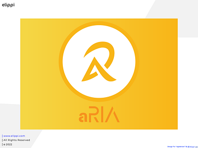 Yellow aRIA Letter Mark Logo Design For Client