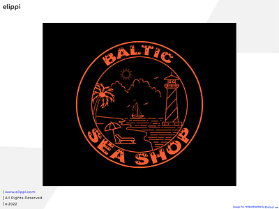 Baltic Sea Shop Logo Design For Client branding design graphic design line art logo line art logo designer line art logo maker logo logo design logo maker need graphic designer vector