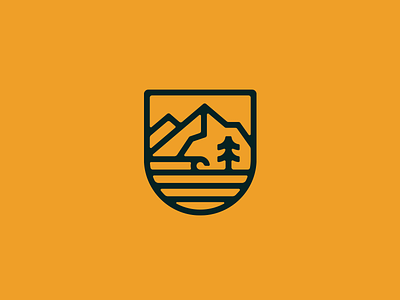West Coast Badge adventure badge badge brand mark branding logo mountain patch tree wave west coast
