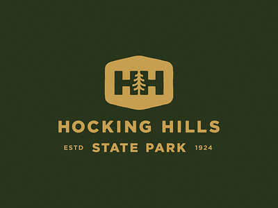 Hocking Hills Lockups adventure badge branding hocking hills lockup logo nature outdoors state park typography wilderness