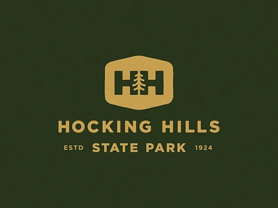 Hocking Hills Lockups adventure badge branding hocking hills lockup logo nature outdoors state park typography wilderness