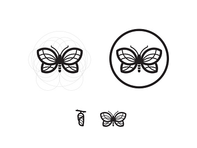 Butterflymark butterfly circle health clinic minimal nature symmetry