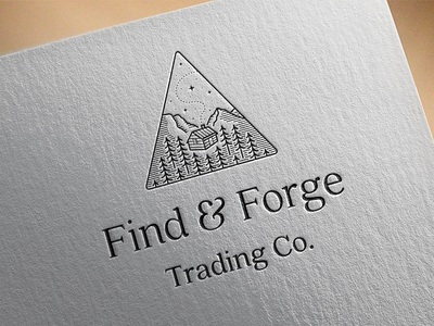 Find & Forge branding cabin logo logo mark shop