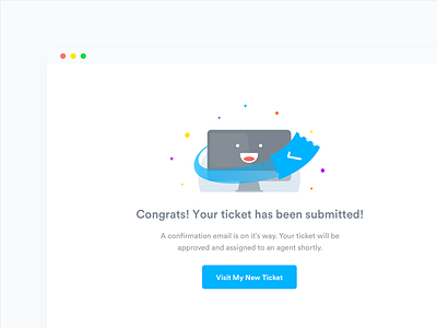 You did it! illustration success ticket ui