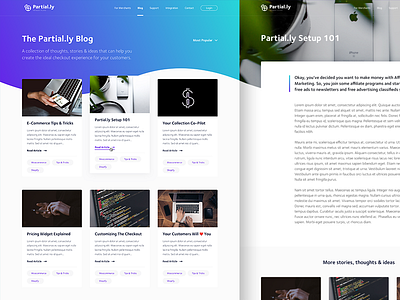 Blog Grid & Post blog clean gradient layout post ui