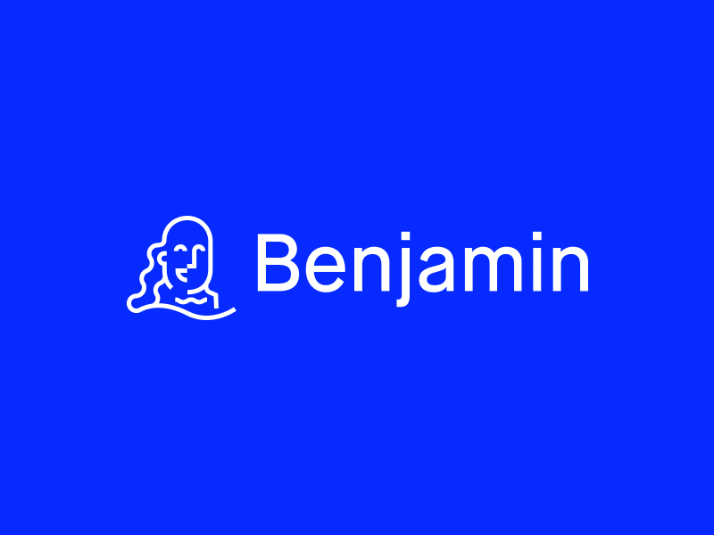 Benjamin Branding abstract brand mark branding fun logo minimal symbol