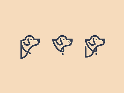 Doggos brand mark dog labrador logo mark minimal simple symbol