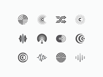 Brand Mark Exploration brand mark branding c commuting highway icon illustration logo minimal sound wave sunset