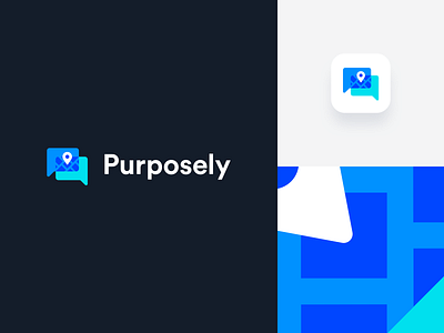 Purposely Branding app brand branding clean design icon identity logo mark symbol