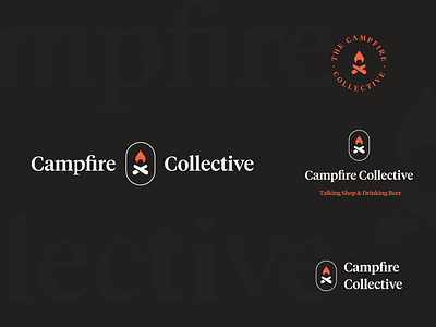 Campfire Collective badge branding campfire club design icon logo