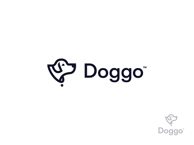 Loggo clean dog dog logo icon logo minimal