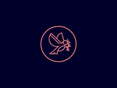 Dove bird branding design dove icon illustration line art logo mark symbol