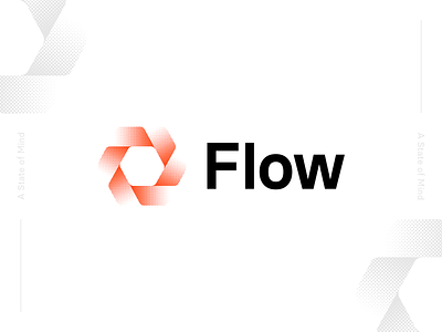 Go With The Flow branding brandmark design flow halftone logo movement