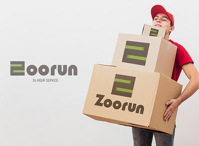 Zoorun Logistics branding delivery design graphic design icon identity logo pakage vector