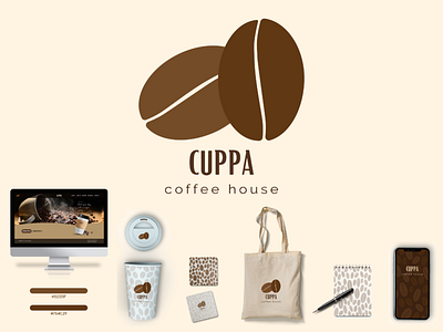 Minimal Coffee Brand Logo for Business (Cuppa) cafe logo coffee business coffee logo coffee template minimal logo simple coffee logo