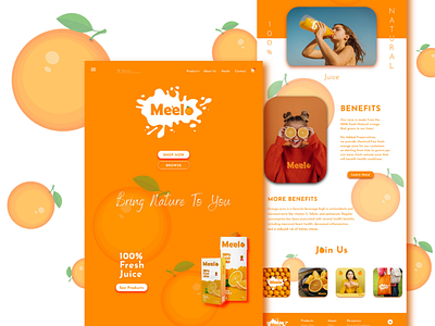 Orange Juice landing Page