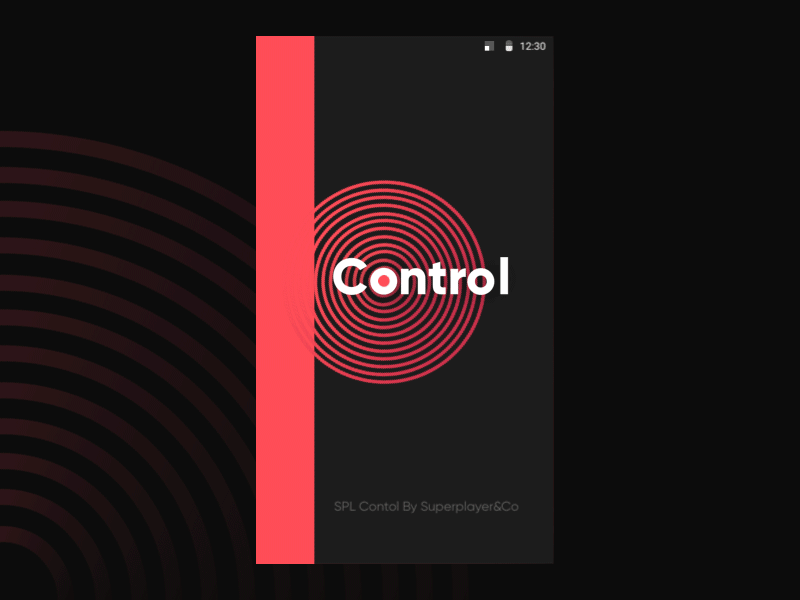 Control App | Splash Screen Animation android animation app branding dark icon illustration interaction ios mobile motion music player product ui ux vector