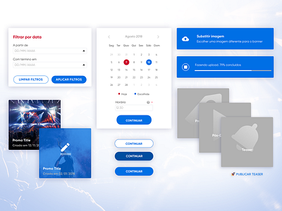 Promo Dashboard components app branding clean design flat identity interaction lettering logo minimal music player product type typography ui ux vector web website