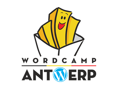 Wordcamp Antwerp Logo antwerp belgium character fries logo wordcamp wordpress