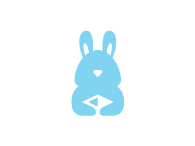 Rabbit Box box logo negative space rabbit sharing