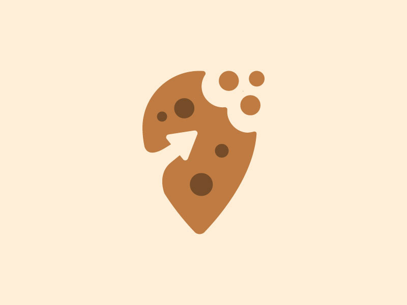 Cookie Crumbs icon logo crumb crumbs arrow pin location cookie