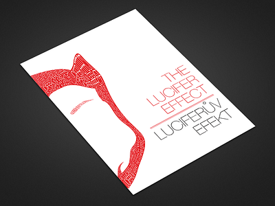 Poster a4 clean effect flyer illustration lucifer poster print red text typo white