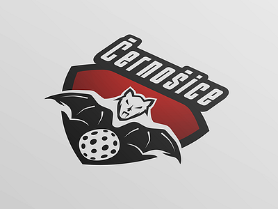 FBA Cernosice bat character emblem fba floorball logo shield sport sports branding team vector
