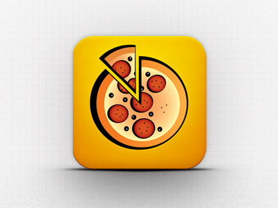 Pizzatime.cz App icon ios iphone pizza ui