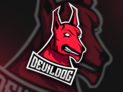 Devil Dog Mascot Logo adobe illustrator design devil dog graphic design illustration logo mascot modern stylish vector