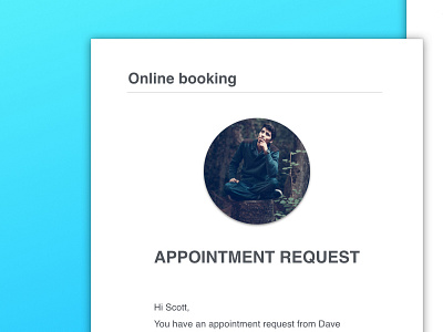 Booking Emails appointment booking emails request scheduling ui