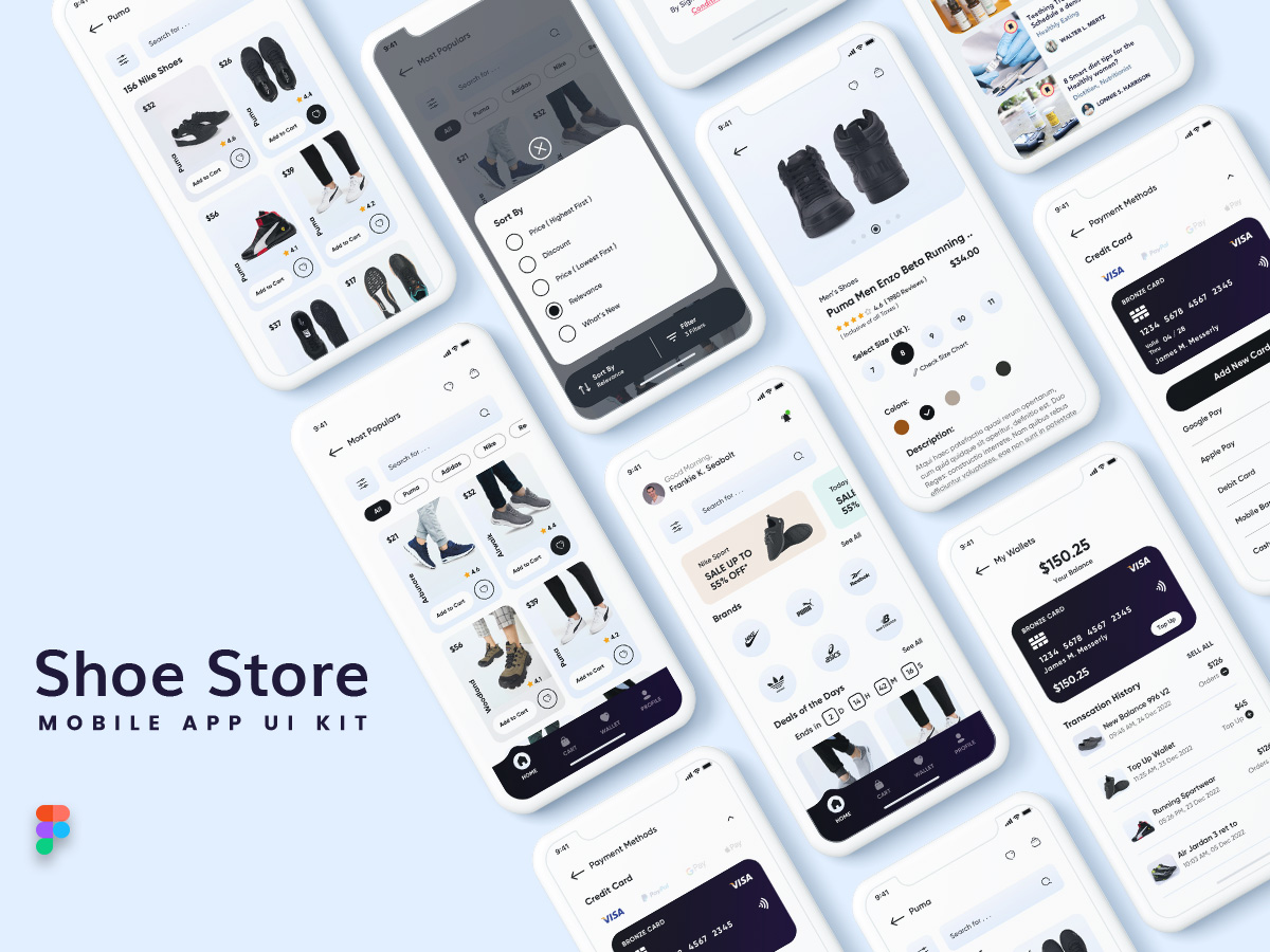 Bootshop Shoe Store Mobile App UI Kit by DigitalHeaps on Dribbble
