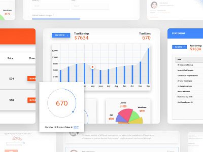 Dashboard Design creative dashboard digital goods edd landing page marketplace material design ui design website design