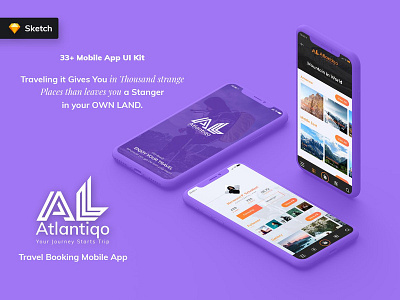 03_Atlantigo-Travel & Flight Booking Mobile App UI Kit (Sketch) agency android booking flight ios iphonex journey mobileapp tour travel trip uikit