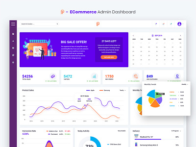 Promotial - ECommerce Admin Dashboard UI Kit admin admindashboard business dashboard ecommerce shop shopily uidesign uikit webapp woocommerce