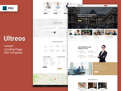 Lawyer Landing Page PSD Template