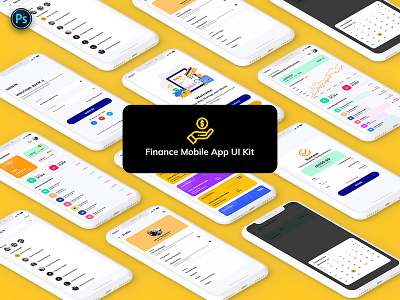 Finance Mobile App Template UI Kit Light Version analyze android dashboard finance ios landingpage lightversion mobileapp statistics trending uidesign uikit