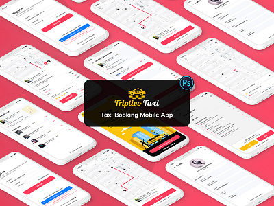 Taxi Booking Mobile App UI Kit Light Version analyze android booking cab ios lightversion mobileapp statistics taxi trending uidesign uikit