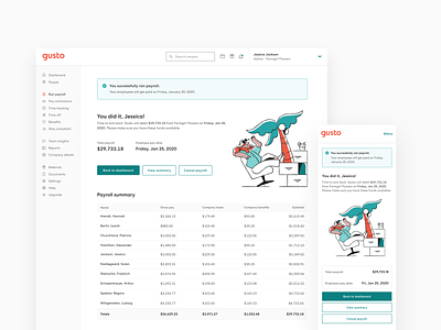 Run payroll success redesign