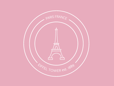 Paris badge country eiffel eiffel tower france lines paris pink tower travel