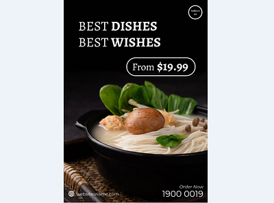 Best Dishes, Best Wishes graphic graphic design poster promotion restaurant service