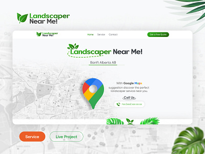 Landscaper UI Design design landingpage landscaper naturel ui ui designer uidesign userinterface web design