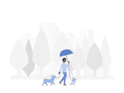 Pets Illustration activity app bank banking blue cat challengerbank design dog flat illustration labrador park payzello pet walk